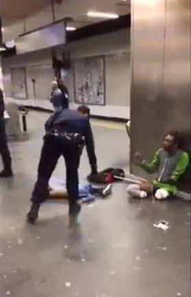 3 french police officers abuse Francois Bayga a disabled black man in Paris