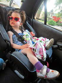 toddler in a car seat, travel with little kids