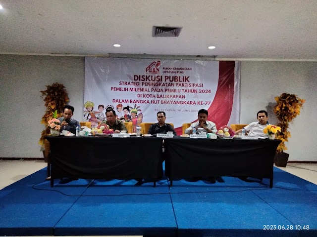 Diskusi Publik Sukses Menyongsong Hari Bhayangkara ke-77: Strategi Peningkatan Partisipasi Pemilih Milenial di Kota Balikpapan