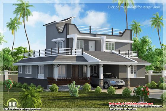 Contemporary style home plan view 2