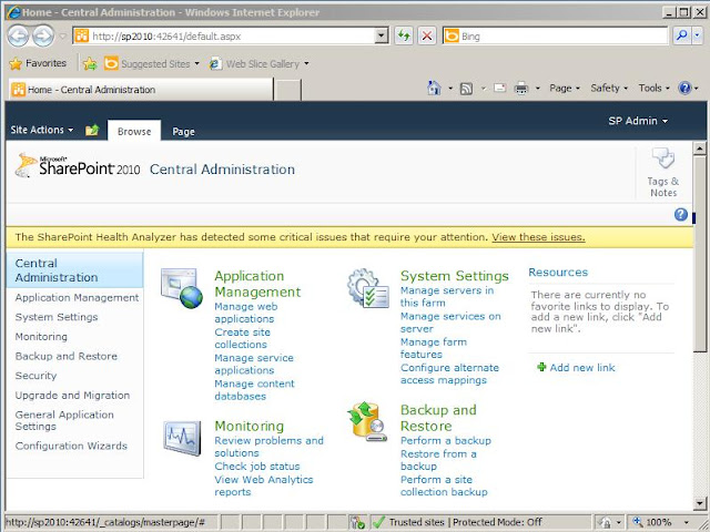 SharePoint Central Admin