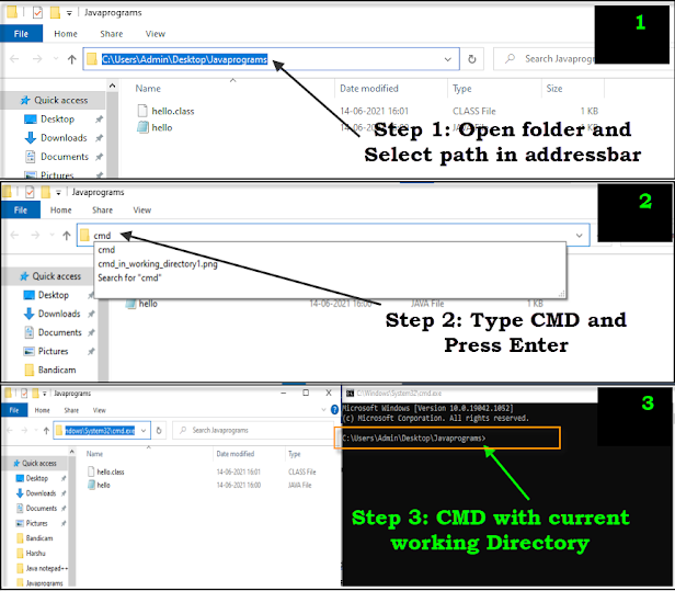 java using notepad