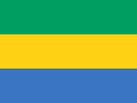 Logo Gambar Bendera Negara Gabon PNG JPG ukuran 200 px