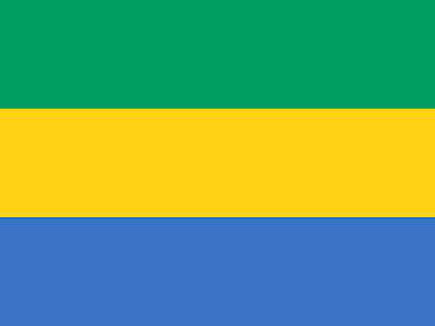 Logo Gambar Bendera Negara Gabon PNG JPG ukuran 400 px