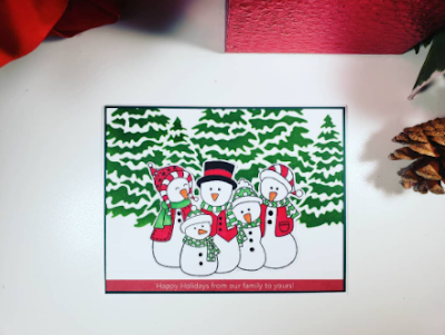 Happy Holidays by Terra features Frosty Folks and Evergreens by Newton's Nook Designs; #newtonsnook, #winter, #christmas, #cardmaking