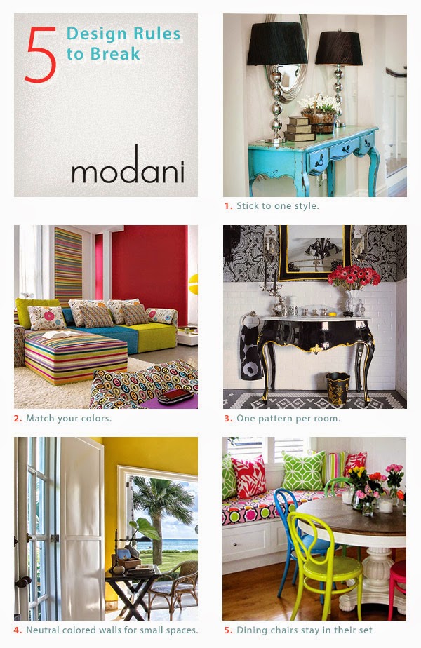 breaking design rules, modani, modern furniture