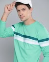 Crew- Neek T-shirt with Contrast Strips   Rs. 500