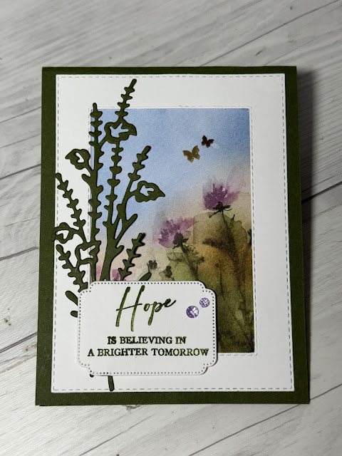 Floral greeting card using Unbounded Beauty Suite and Thoughtful Journey Designer Series Paper from Stampin' Up!