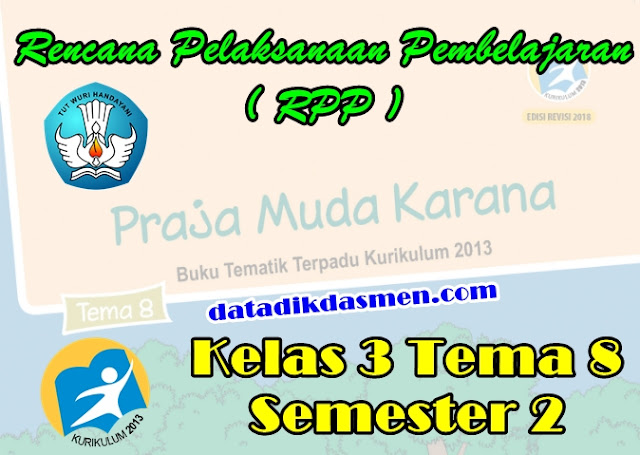 RPP KELAS 3 TEMA 8 SD/MI KURIKULUM 2013 REVISI 2018