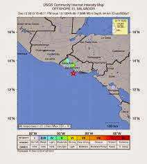 SISMO 5,9 GRADOS EN EL SALVADOR, 13 de Diciembre 2013