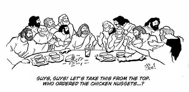 Funny Jesus Last Supper Happy Meal Cartoon