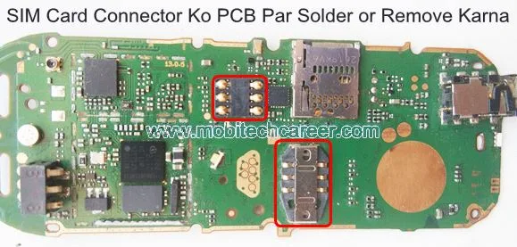 How to solder & remove SIM Card connector socket on pcb of a mobile cell phone in mobile phone repairing in hindi