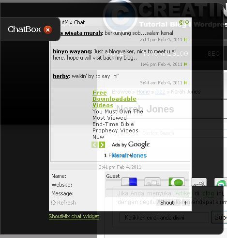 Membuat Chatbox Slide Vertikal Dengan jQuery di Blog