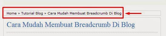 Cara mudah membuat breadcrumb