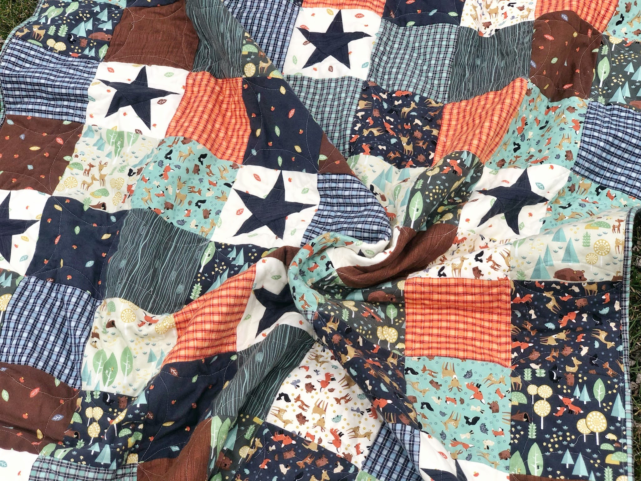 Riley Blake Designs Project Tour- Woodland Flannel- Starry