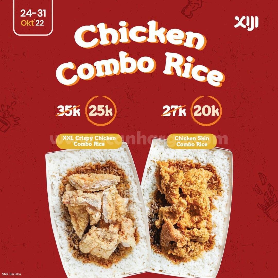 Promo XIJI Chicken Combo Rice harga mulai 20RB