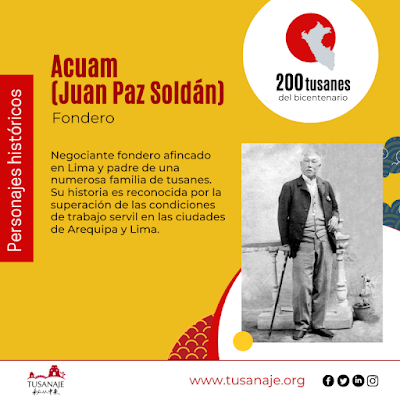 Acuam (Juan Paz Soldán), fondero. TUSÁN BICENTENARIO