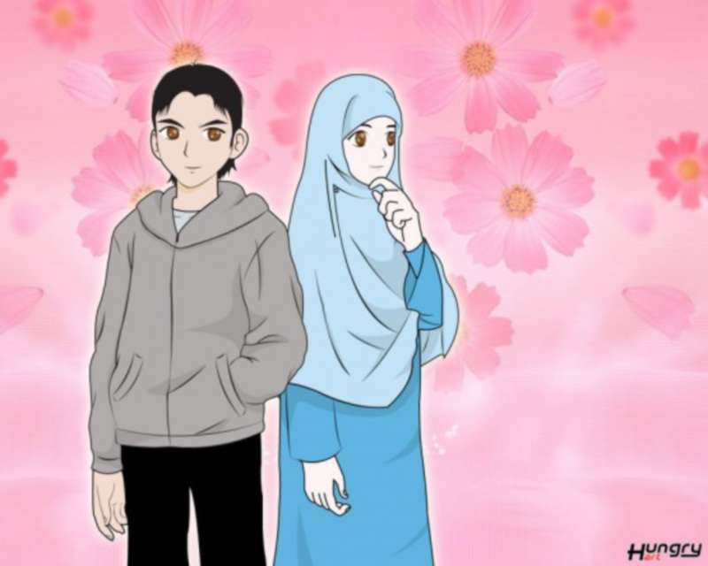 31 Kartun Pasangan Muslim Dan Muslimah