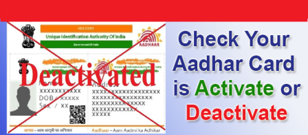 Your AADHAAR Card May Deactivated - Check Status Here Not utilising Adhaar Card? It might be get deactivated/2019/05/check-your-aadhaar-card-status-active-or-deactive-know-process.html