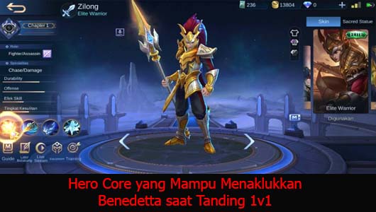 Hero Core yang Mampu Menaklukkan Benedetta saat Tanding 1v1