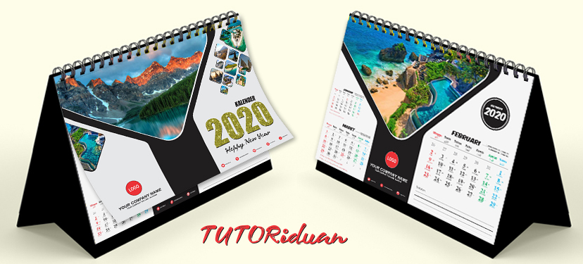  Desain  Kalender  Duduk 2021 dengan  CorelDraw  TUTORiduan com