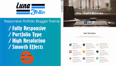 Theme Blogspot Luna Folio cho trang web công ty - chuẩn SEO