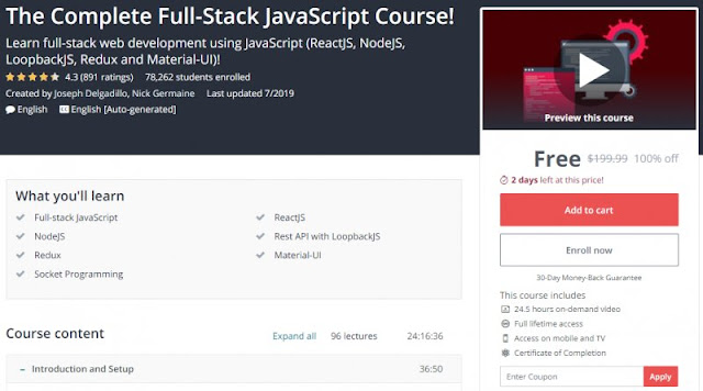 [100% Off] The Complete Full-Stack JavaScript Course!| Worth 199,99$