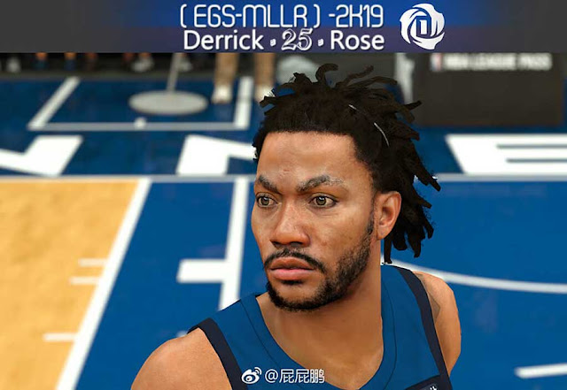 NBA 2K19 Derrick Rose Cyberface