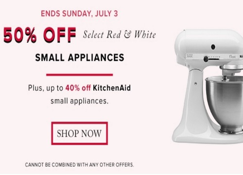 Hudson's Bay 50% Off Red & White Small Appliances + Up To 40% Off KitchenAid