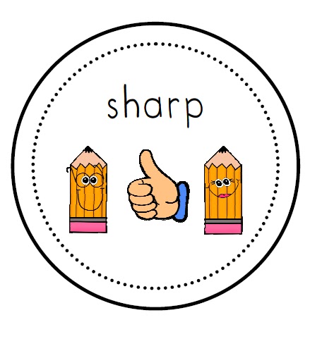 Sharp not sharp pencil labels