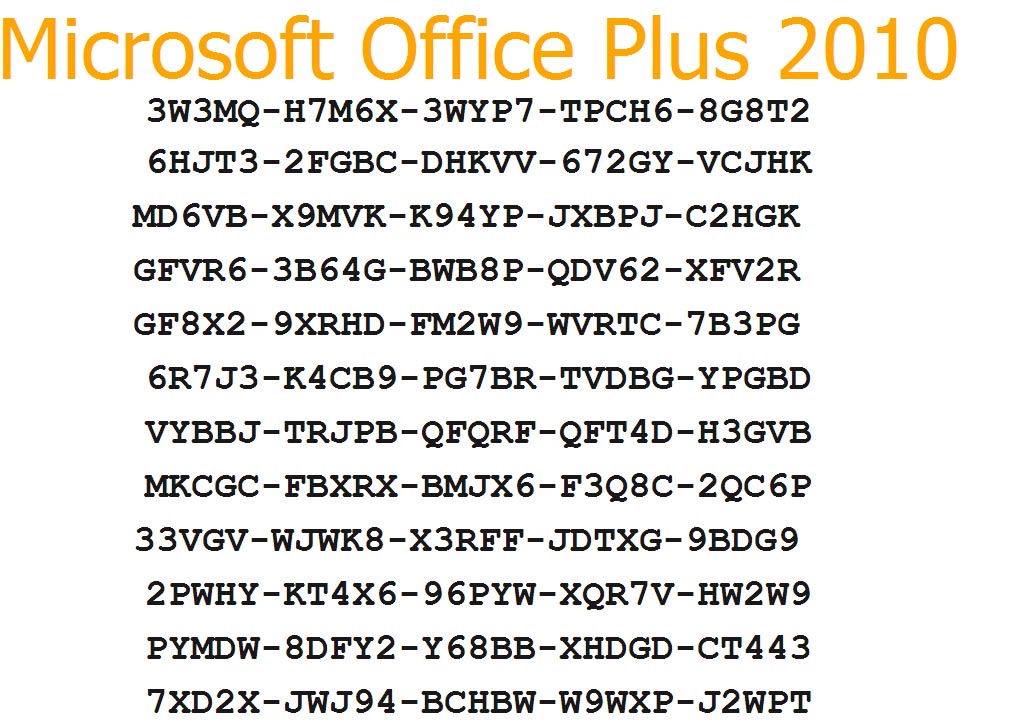 Ms Office Professional Plus 2010 Serial Key ...