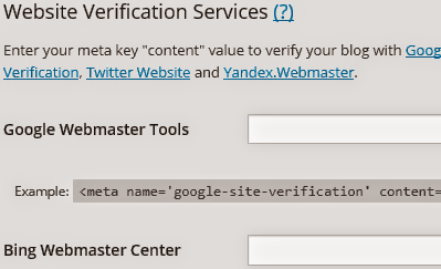 WordPress site Verification Page