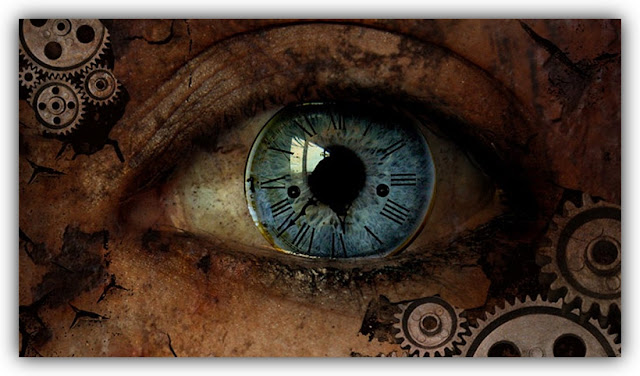 Human Eye Containing Clockface