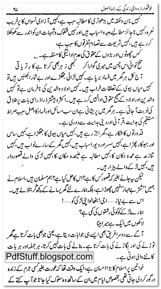 Preface of Urdu book Khushgawar Izdiwaji Zindagi K Rehnuma Usool