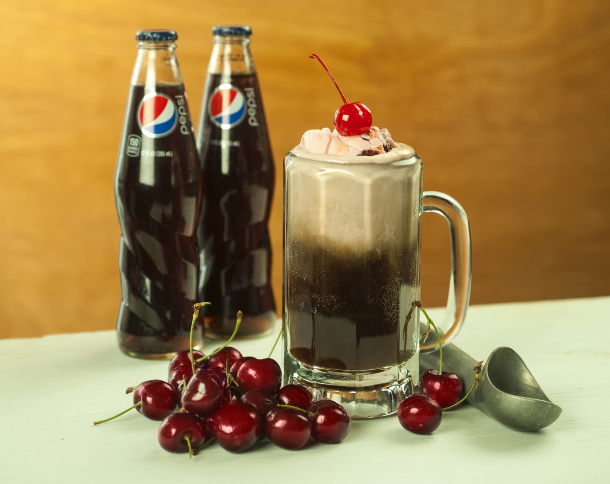 Resipi Cherry Pepsi Float