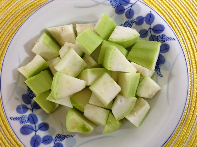 Chopped chayote