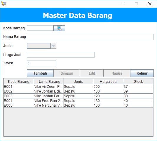 Download Contoh Program Menggunakan Java NetBeans 