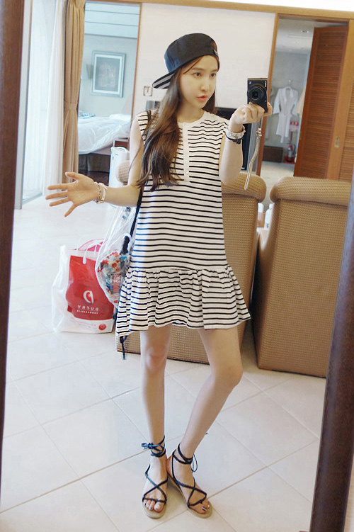 Stripe Drop Waist Dress