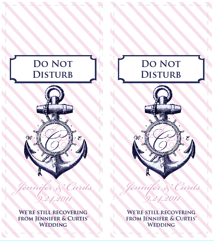 Then I created my door hang tags in Adobe Illustrator