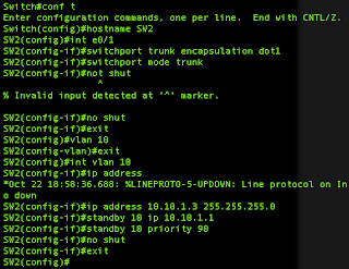 Cisco IOU HSRP Configuration