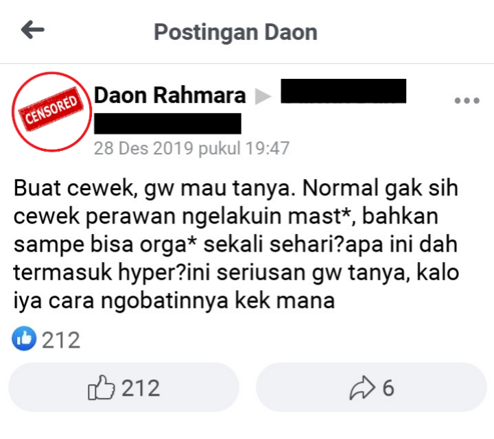 Pertanyaan dari seorang perempuan aku kecanduan masturbasi