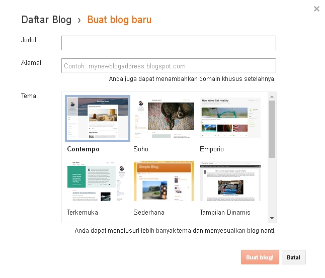 Cara Membuat Blog Terbaru di Blogger Dan Wordpress