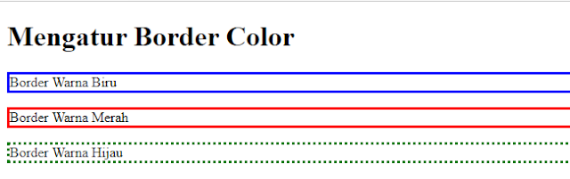 Mengatur Warna Border