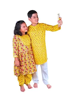 Kids sibling ethnic wear