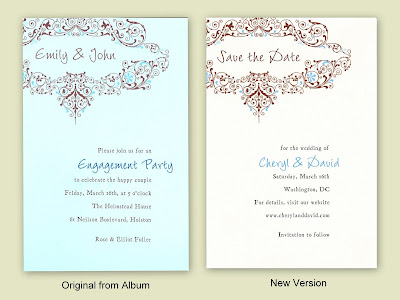 Site Blogspot  Indian Wedding Invitation Card on So The Engagement Party Invitation On The Left Is Set