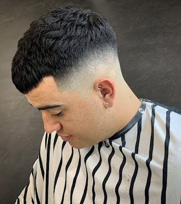 Mid fade with textured top