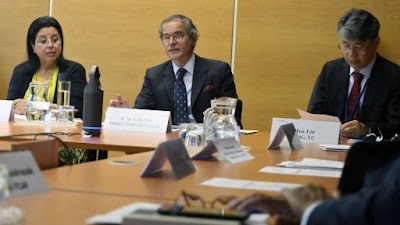 O diretor-geral da AIEA, Rafael Mariano Grossi, fala aos participantes do workshop. (Foto: AIEA)