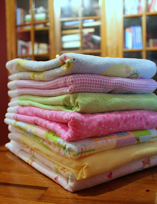 handmade receiving blanket - burp cloth