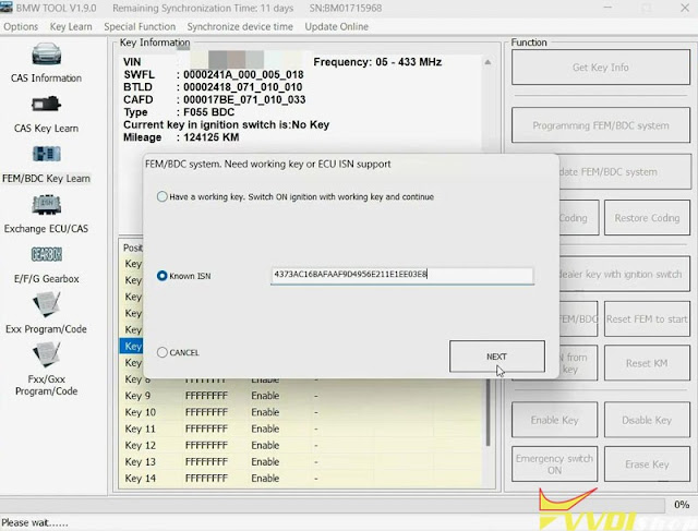 Xhorse VVDI BMW Tool Unlock BDC via OBD 7