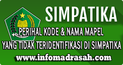 SIMPATIKA : PERIHAL KODE & NAMA MAPEL YANG TIDAK TERIDENTIFIKASI DI SIMPATIKA - Pada semester sebelumnya banyak sekali verval NRG yang ditolak karena kesalahan dari Kode Mapel yang tidak terindentifikasi oleh sistem SIMPATIKA. Nah untuk itu kami memberikan informasi mengenai hal itu, untuk lebih lanjutnya silahkan dibaca penjelasan berikut ini :    Berkenaan dengan banyaknya laporan dari pengguna perihal Nama Mapel dan Kode Mapel yang tidak ditemukan saat VerVal NRG di SIMPATIKA, dapat kami jelaskan sebagai berikut:       VerVal NRG menggunakan referensi Kode Mapel dan Nama Mapel sesuai standar dari Kemdikbud yang tertulis di Buku Pedoman Sertifikasi Guru terbitan tahun 2007 s/d 2015.      Kode Mapel (3 digit) tercantum pada digit ke-7, 8, 9 pada Nomor Peserta (14 digit) yang tercetak pada piagam sertifikat. Setiap Nama Mapel umumnya berferensi pada Satu Kode Mapel tertentu dan berlaku pada jenjang tertentu. Silakan cek kesuaian kode mapel dan 